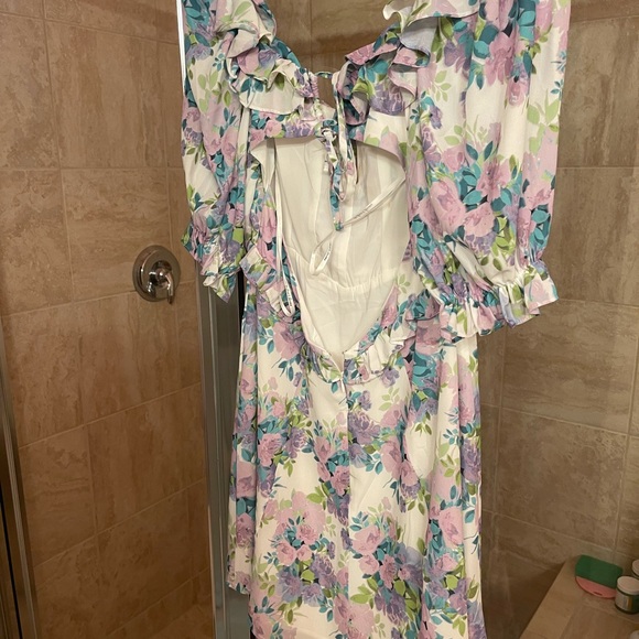 FOR LOVE AND LEMONS / Imogen Floral Puff Sleeve Mini Dress - Picture 6 of 6